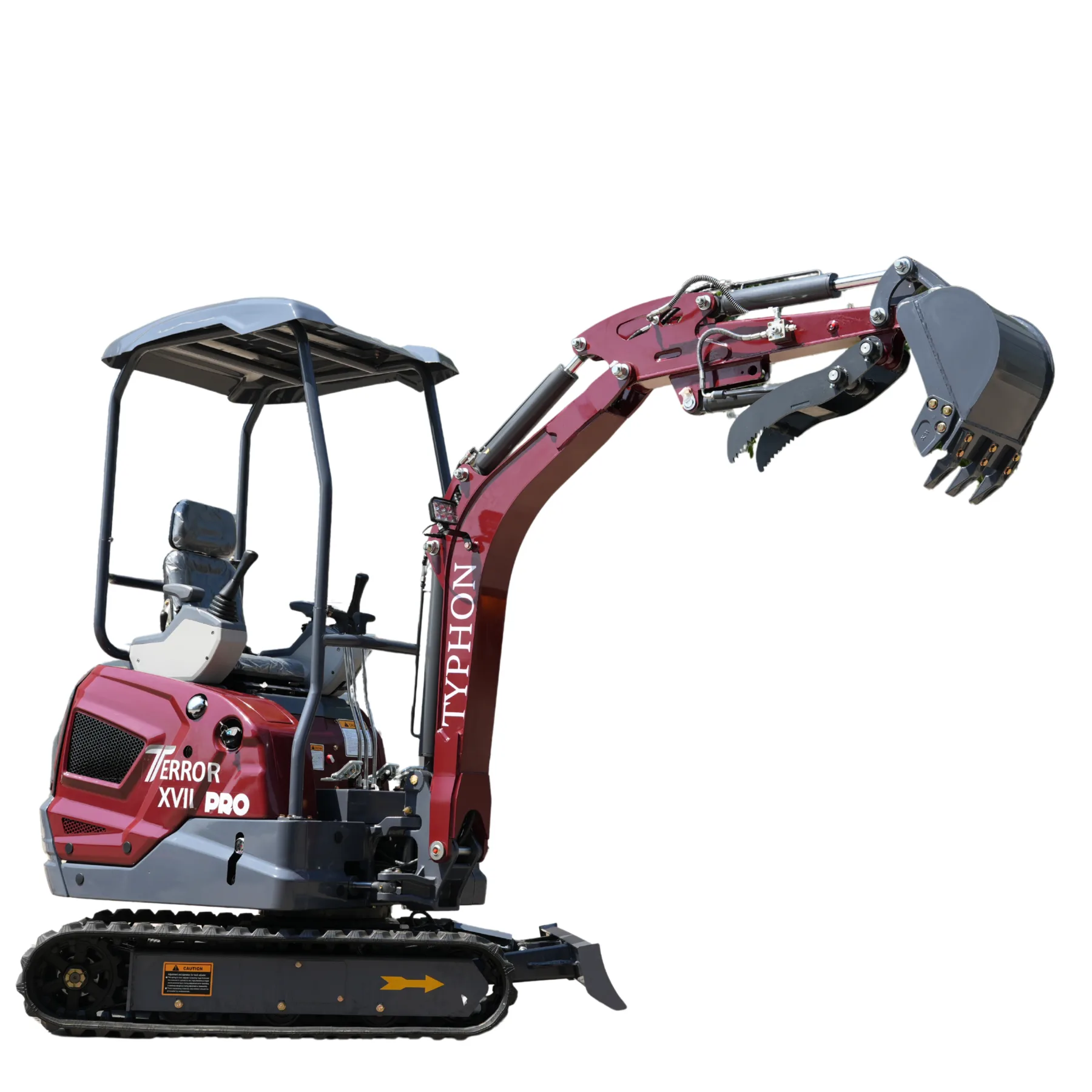 TYPHON TERROR XVII PRO 3800 lbs Mini Excavator Kubota Diesel, Hydraulic Thumb, Dozer Blade & Boom Swing - Image 3