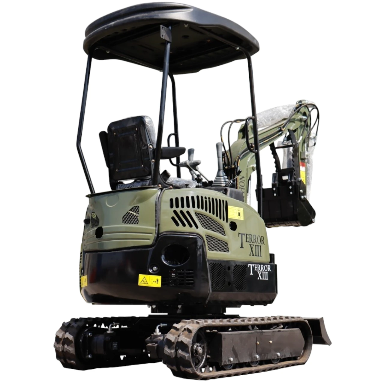 TYPHON TERROR XIII Mini Excavator – 1.3 Ton Trench Digger with Canopy, Hydraulic Thumb Clip, 13.5hp B&S Engine USA - Image 4