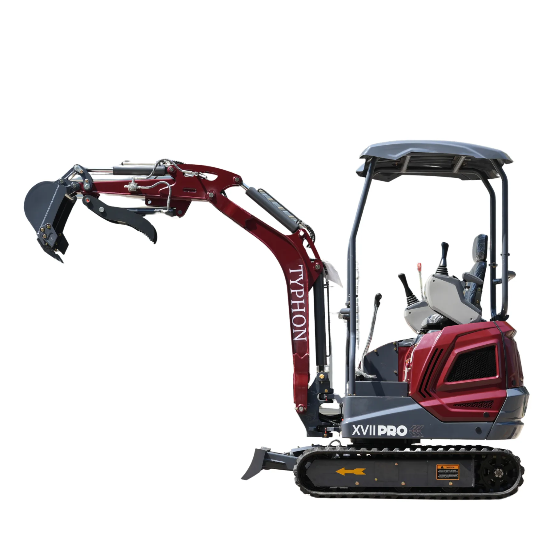 TYPHON TERROR XVII PRO 3800 lbs Mini Excavator Kubota Diesel, Hydraulic Thumb, Dozer Blade & Boom Swing - Image 5
