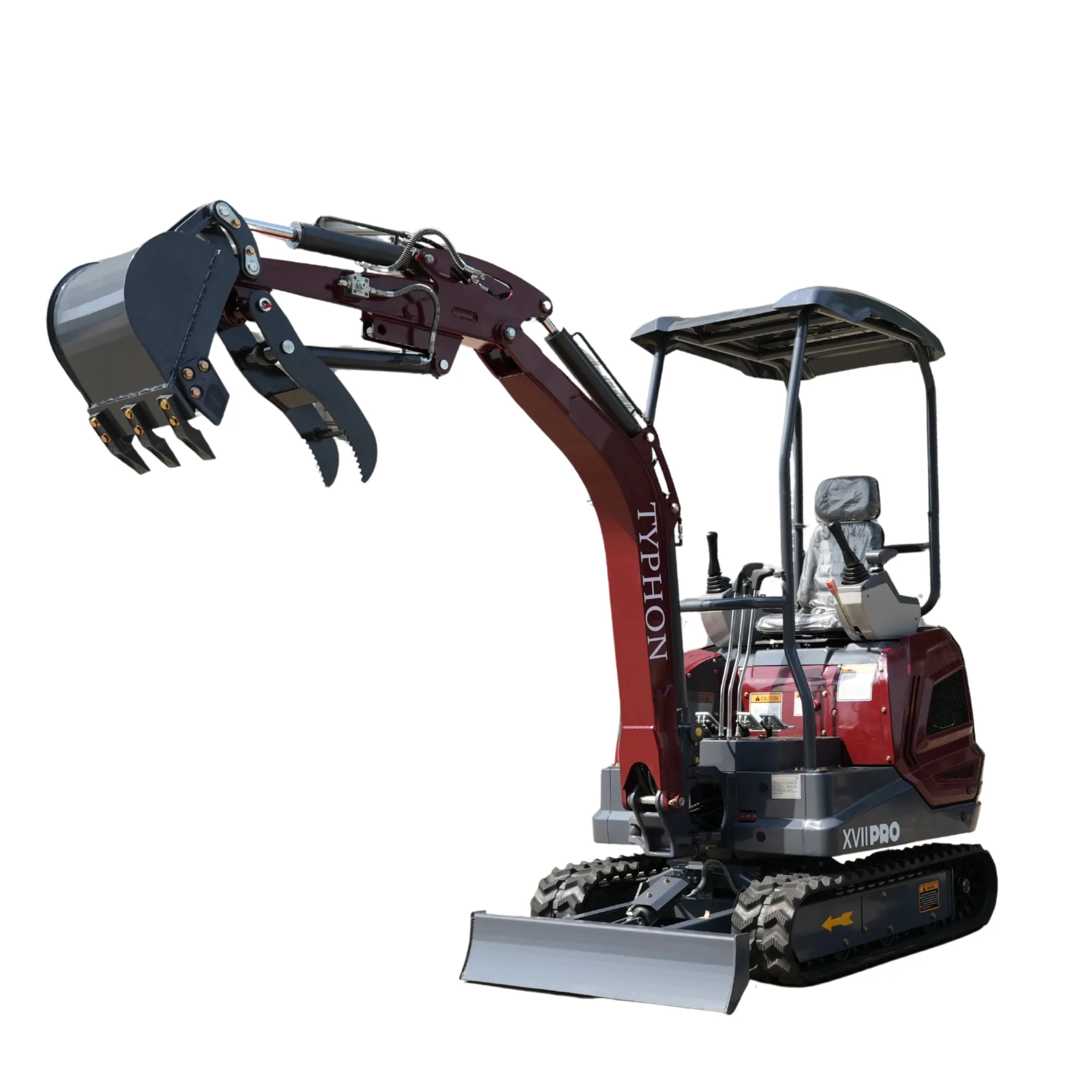 TYPHON TERROR XVII PRO 3800 lbs Mini Excavator Kubota Diesel, Hydraulic Thumb, Dozer Blade & Boom Swing - Image 6