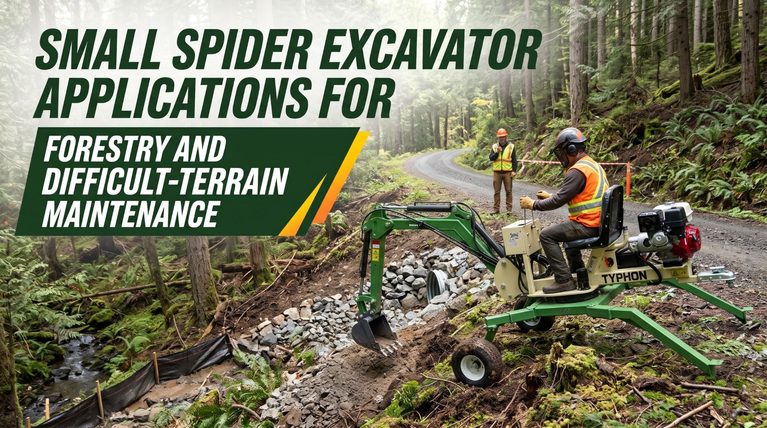 Small Spider Excavator Applications for Forestry and Difficult-Terrain Maintenance